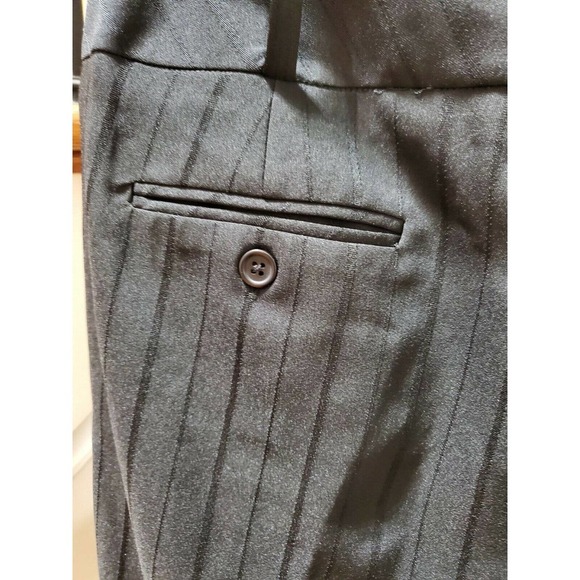 Larry Levine Women Black Polyester & Rayon Mid Rise Straight Legs Dress Pants 6 - Picture 7 of 12